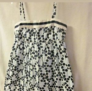 Blue & White Polka Dot Mini Dress